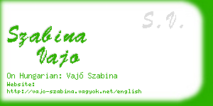 szabina vajo business card